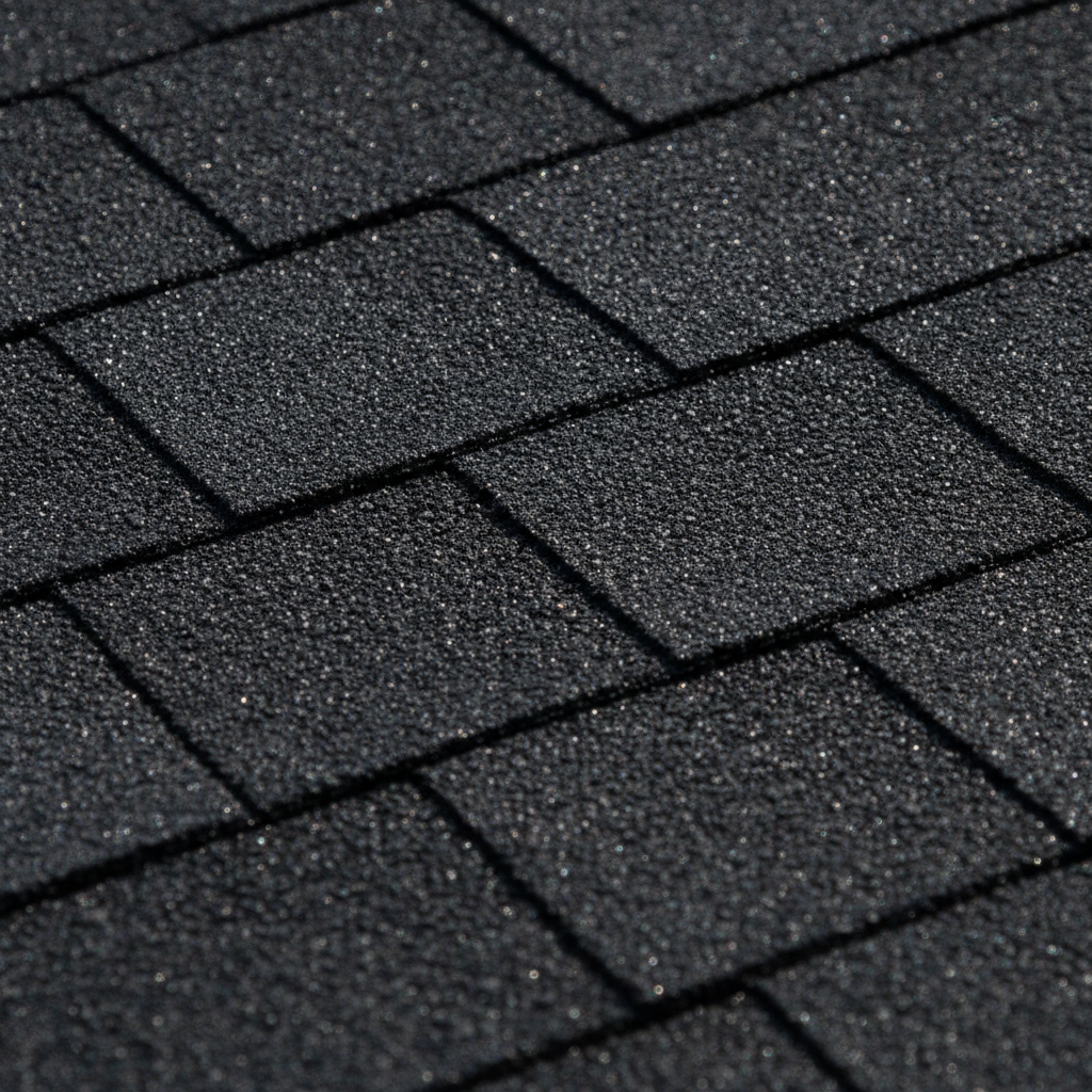 Restored, rich, flexible asphalt shingles after Renu